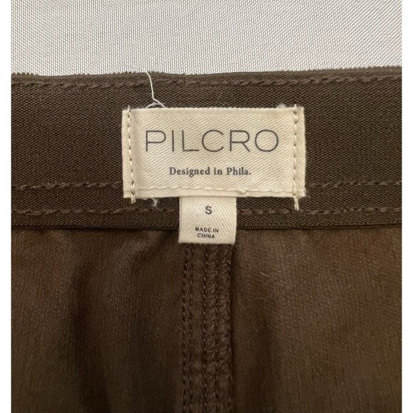 ANTHROPOLOGIE PILCRO Corduroy Jeans Women Small Dark Green Flare Bootcut Pull On - Picture 2 of 14